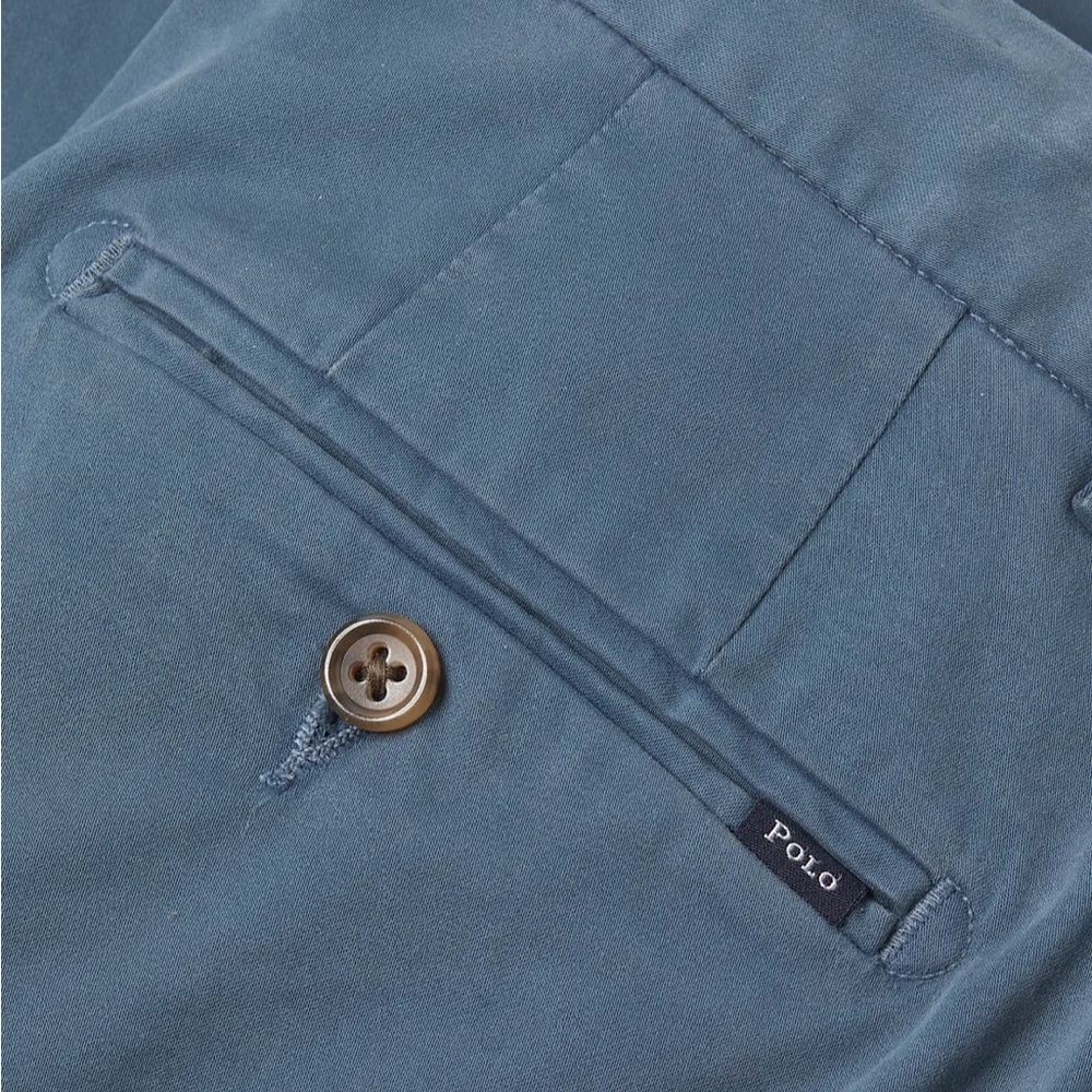 Polo Ralph Lauren Jarrett Stretch-Slim-Fit Sateen Pants Blue Corsair Size 42/32 - Picture 5 of 7